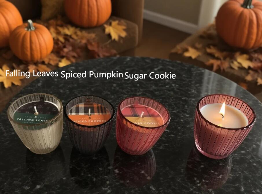 Color Sprayed Texture Glass Candles